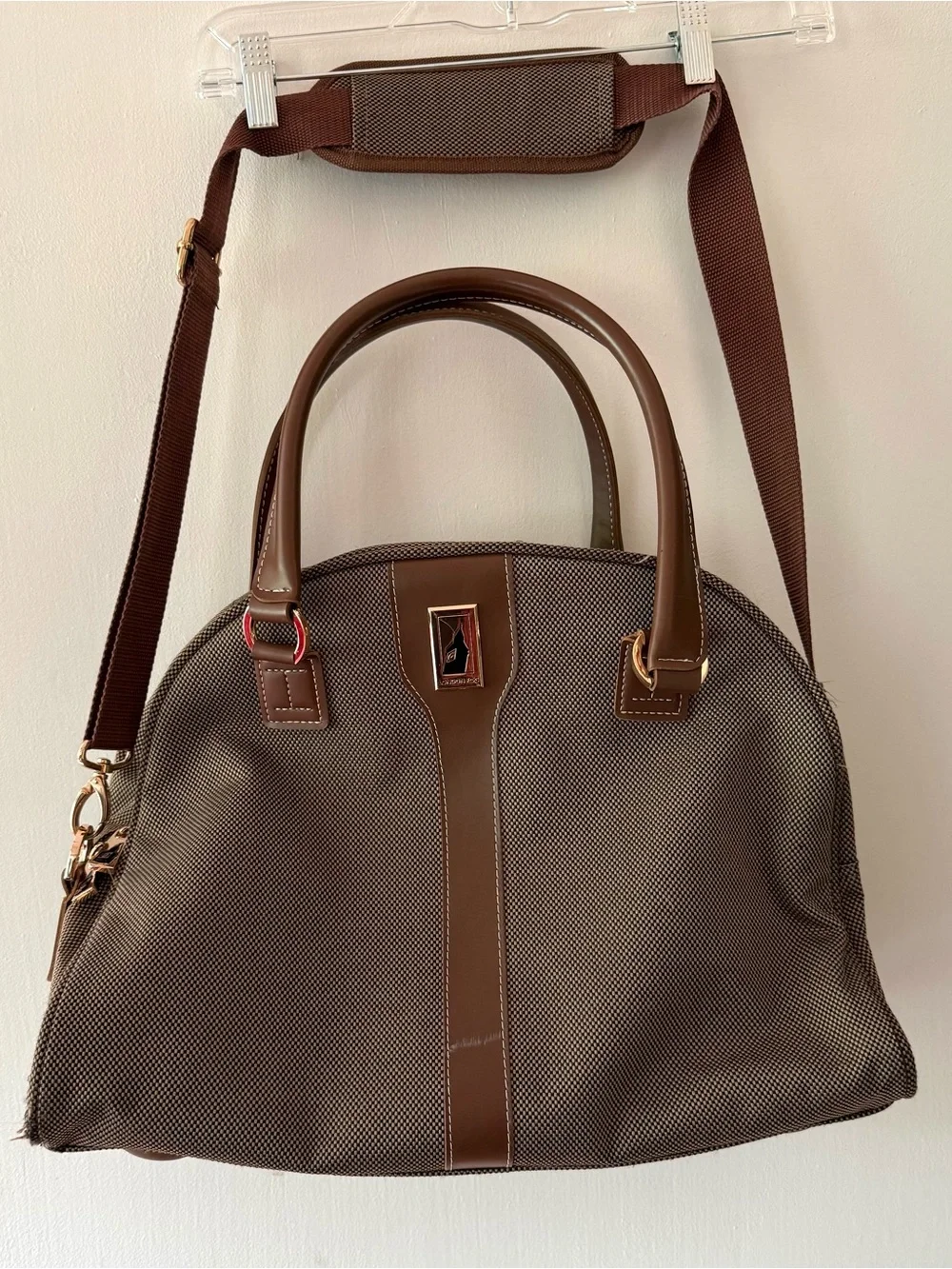 London Fog Canvas & Leather Travel Bag
